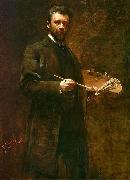 Franciszek zmurko Self-portrait with a palette. Germany oil painting artist
